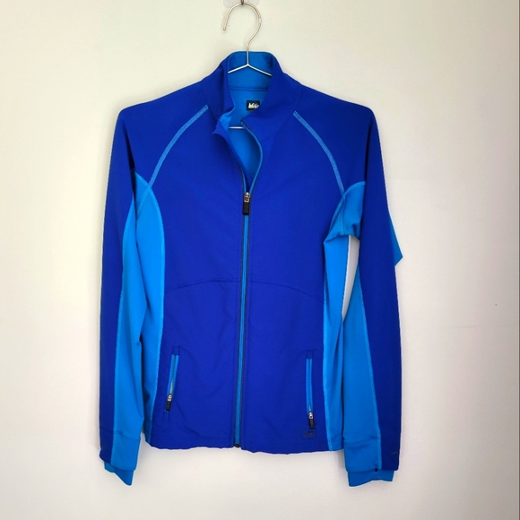 REI Jackets & Blazers - REI Women’s Navy/Light Blue Full-Zip Jacket Size XS